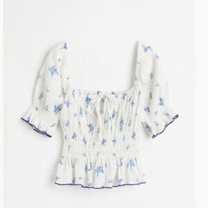 H&M women square neck floral top